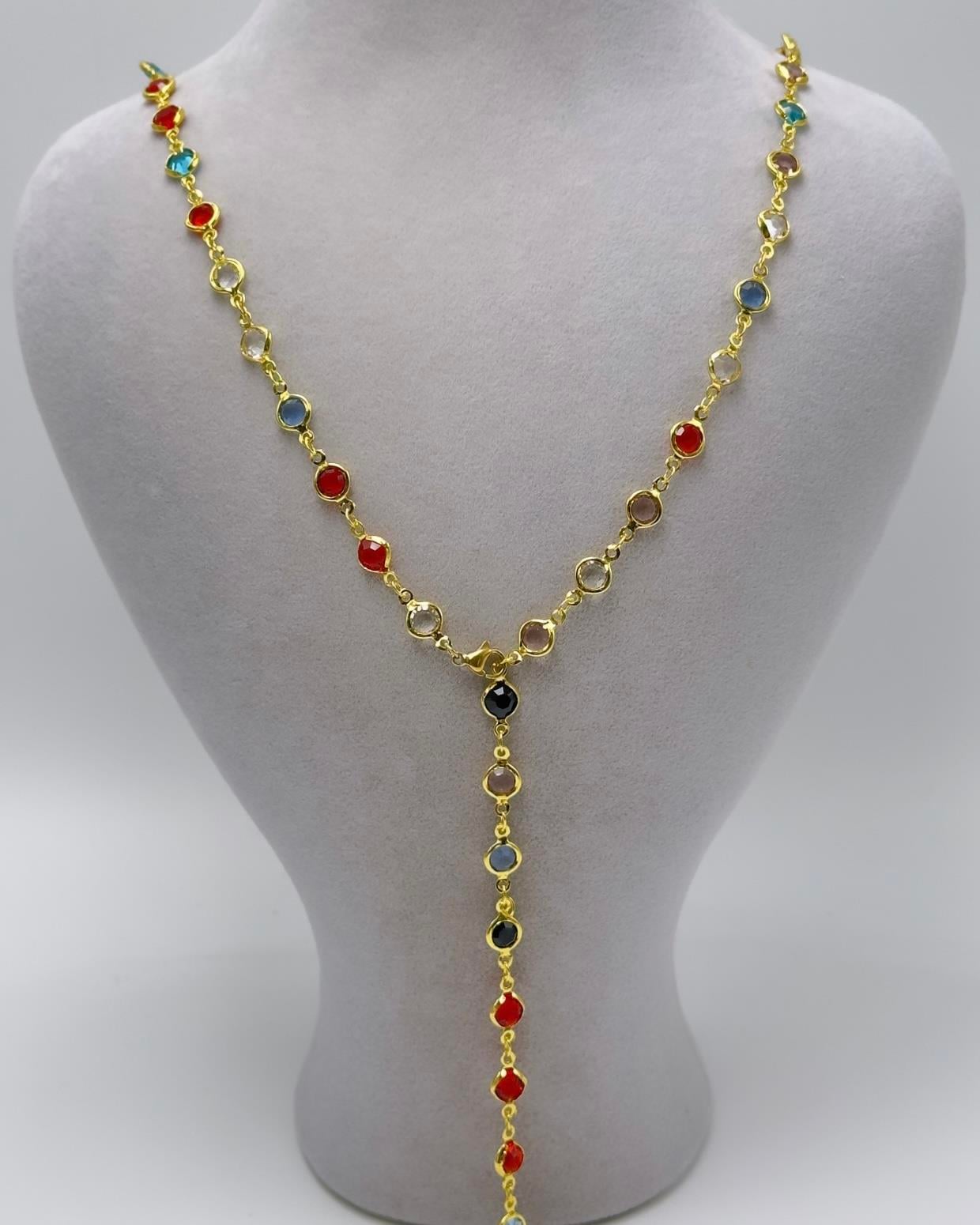Vip 14 K Yuvarlak Colours Y Kolye