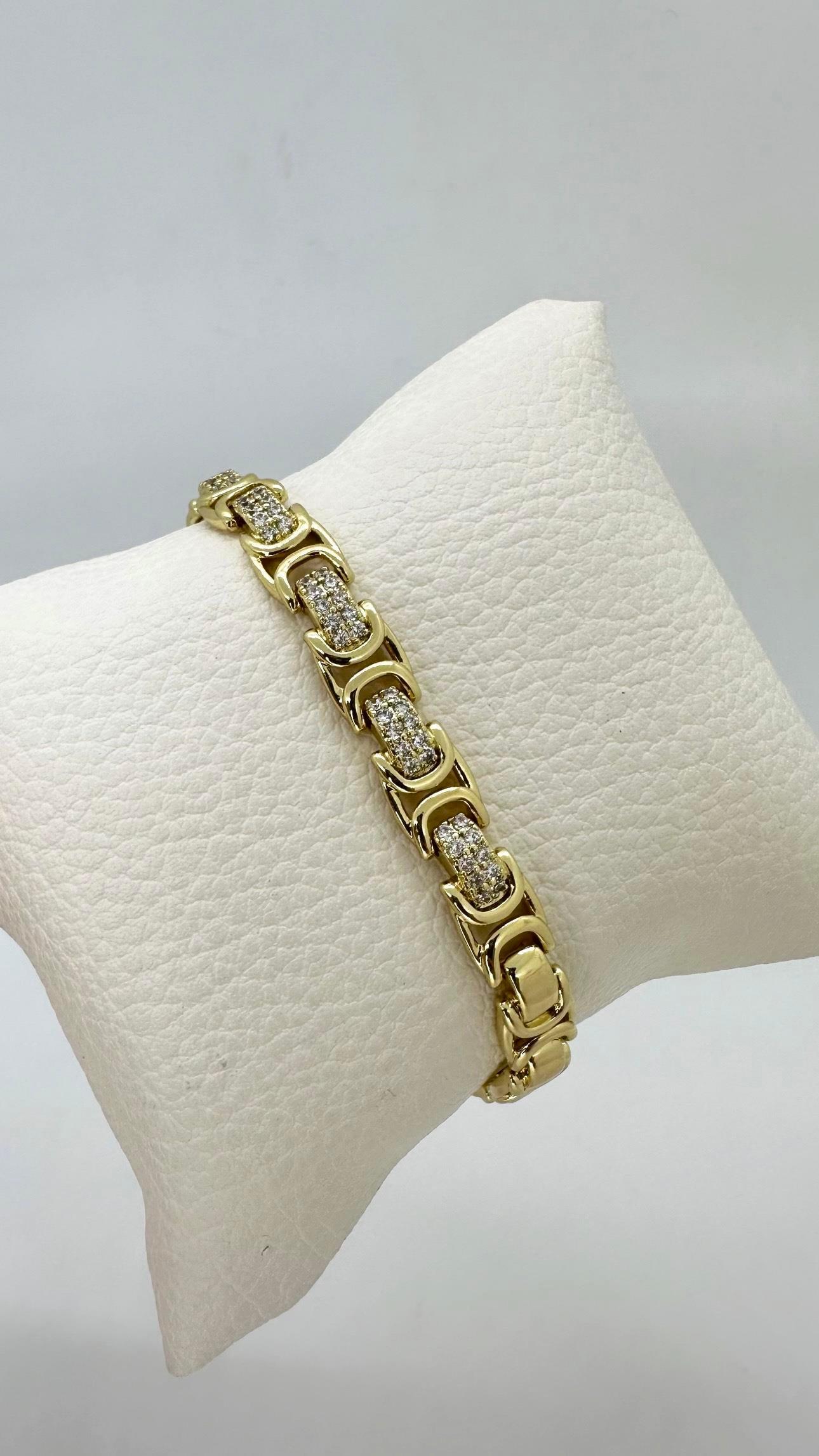 Vip 14 K Zirkon Taşlı Bileklik