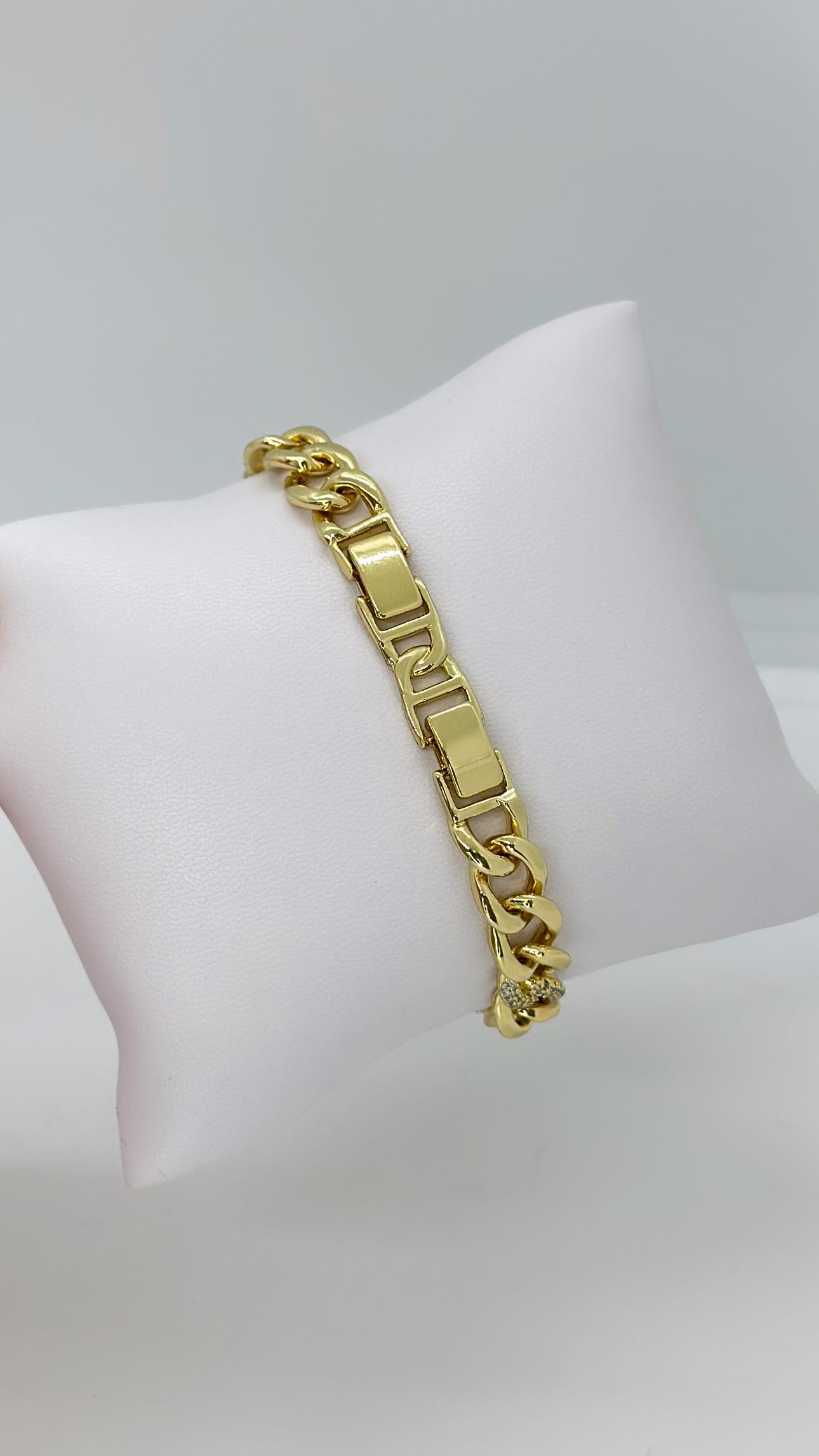Vip 14 K Zirkon Taşlı Geçme Bileklik