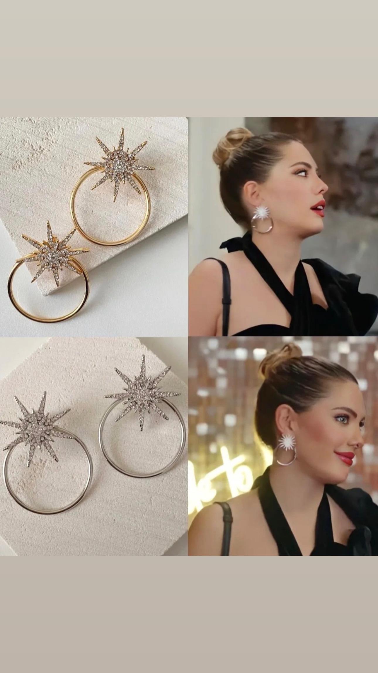 Vip Halkalı Yıldız Küpe