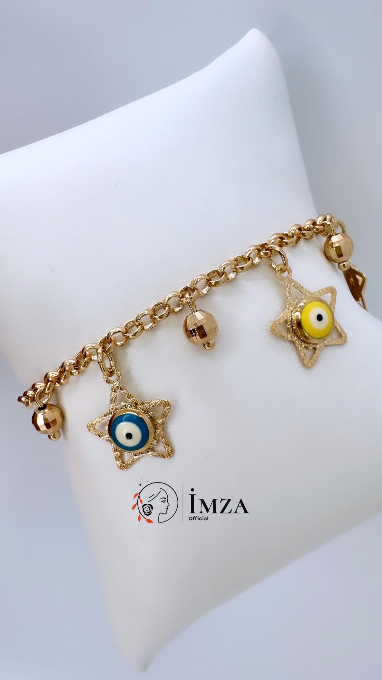 Vip Rose Gold Nazarlıklı Yıldız Bileklik