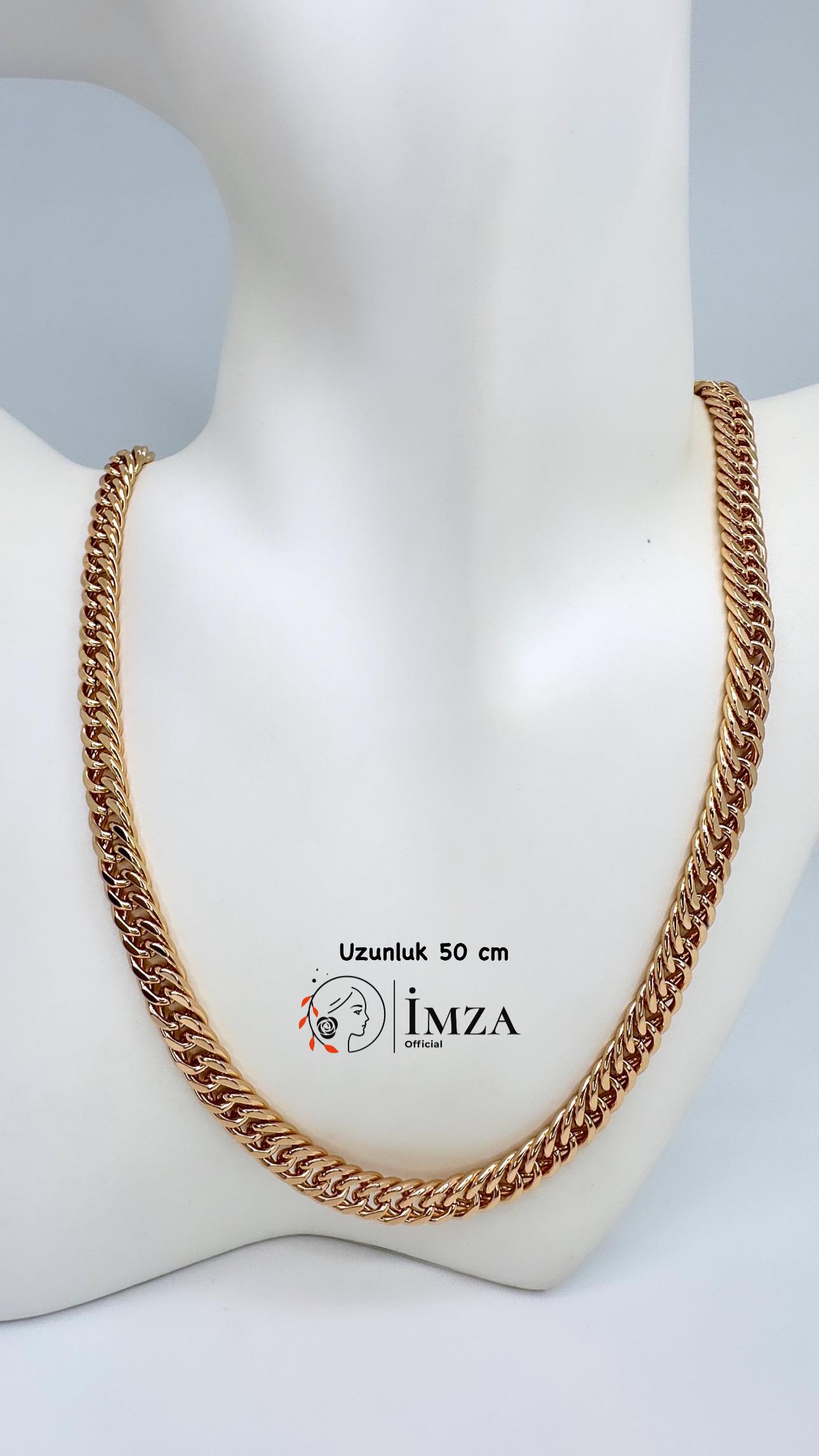 Vip Rose Gold Altın Kaplama Samanyolu  Kolye 50cm
