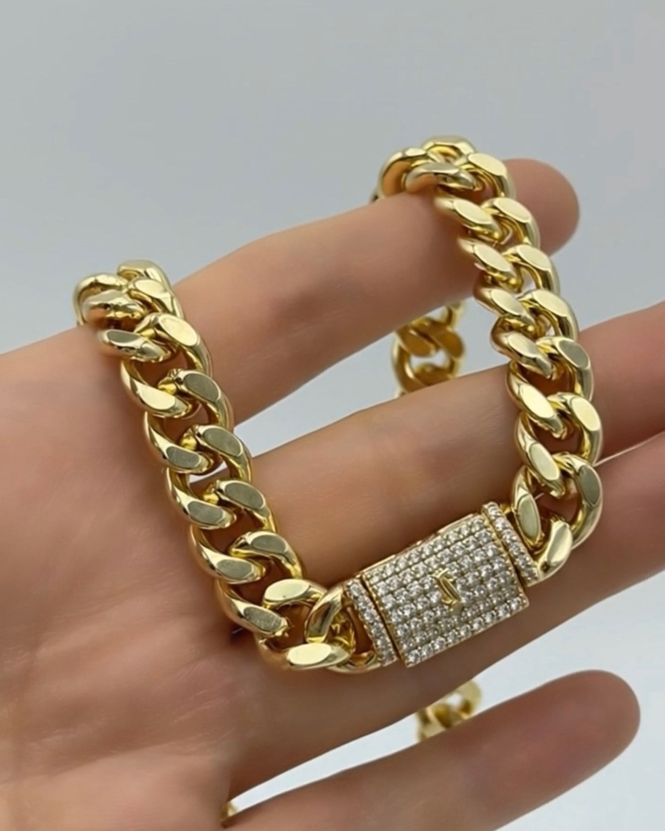 Vip14 K Altın Kaplama Taşsız S& Kalın Gurmet Kolye