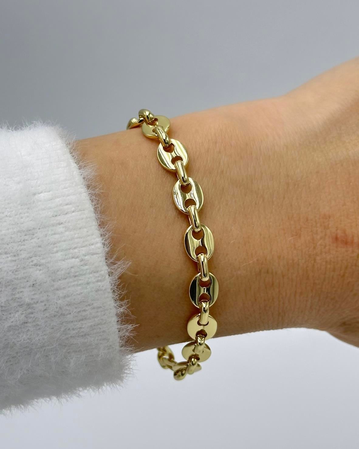 Vp 14 K Altın Kaplama Düğme Model Bileklik