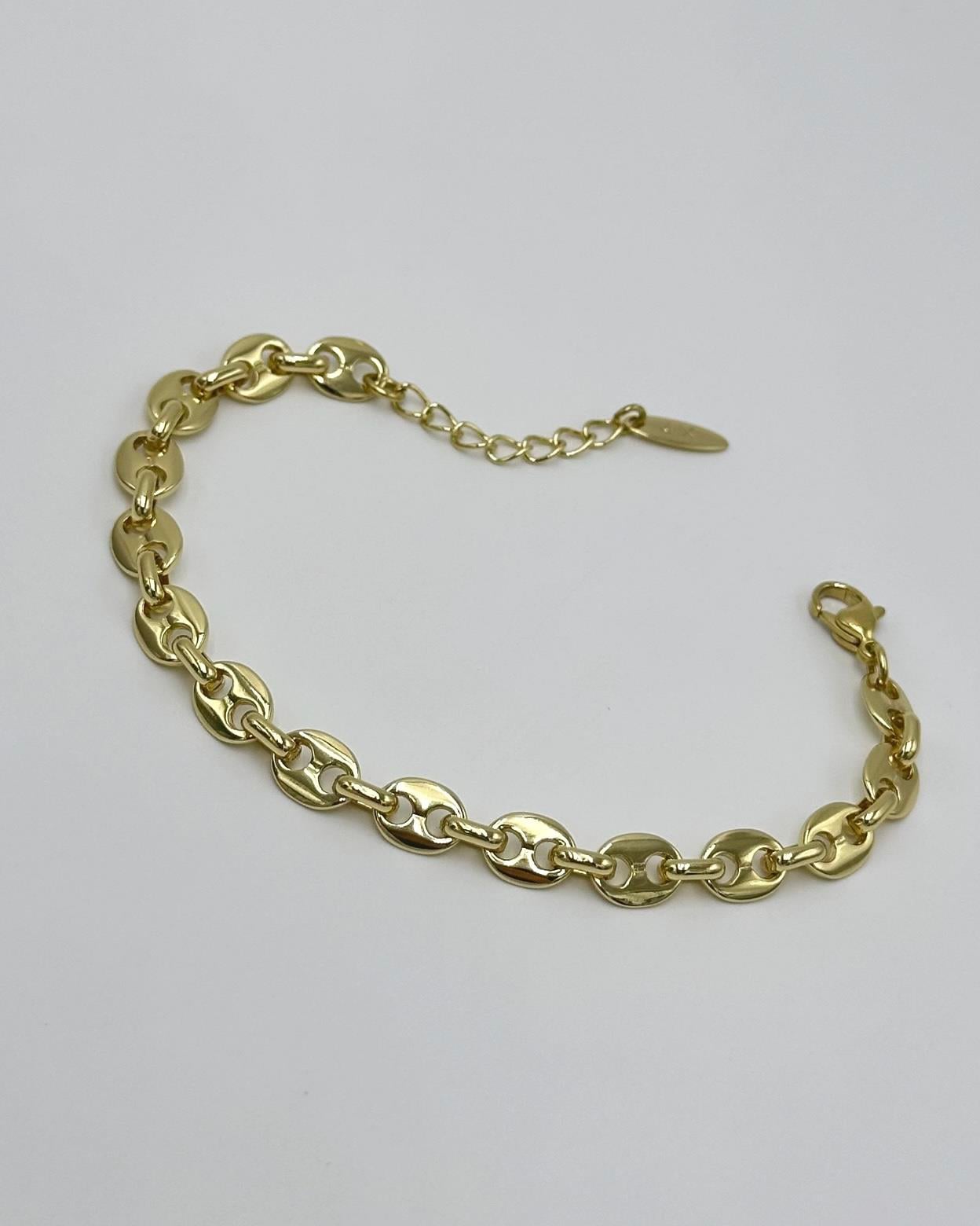 Vp 14 K Altın Kaplama Düğme Model Bileklik