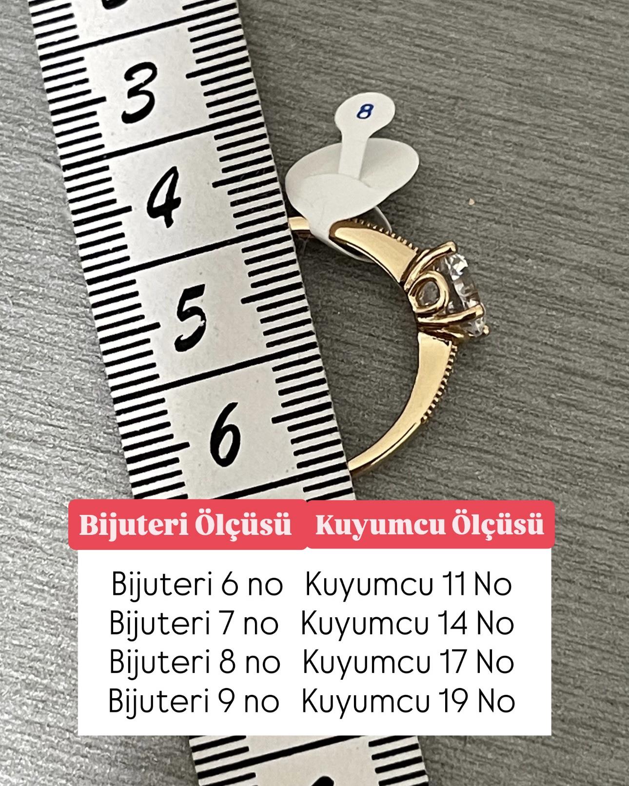 Vp 14 K Altın Kaplama Oval Tek Taş Model Yüzük