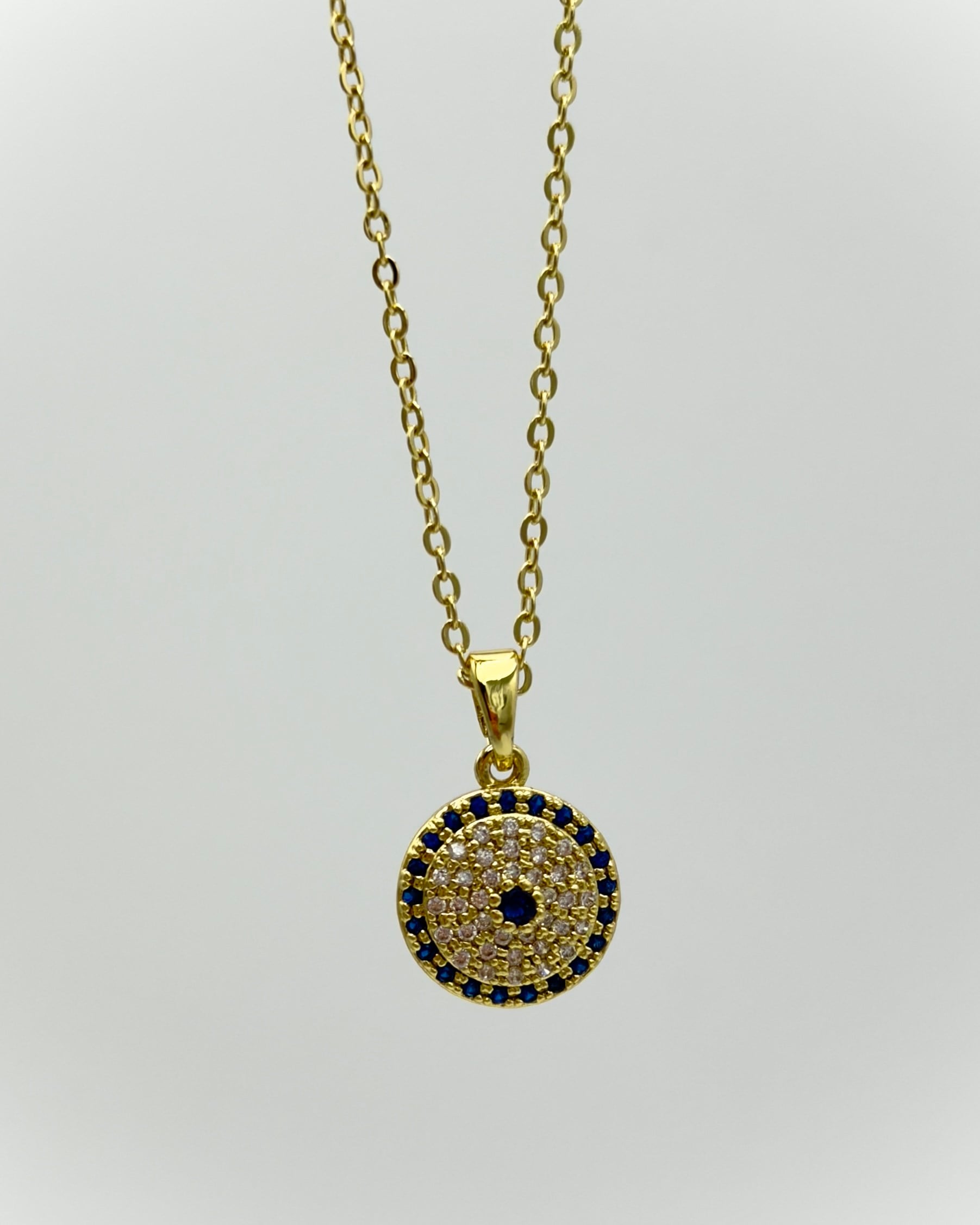 Vp 14 K Altın Kaplama Taşlı Kubbe Kolye 40+5cm