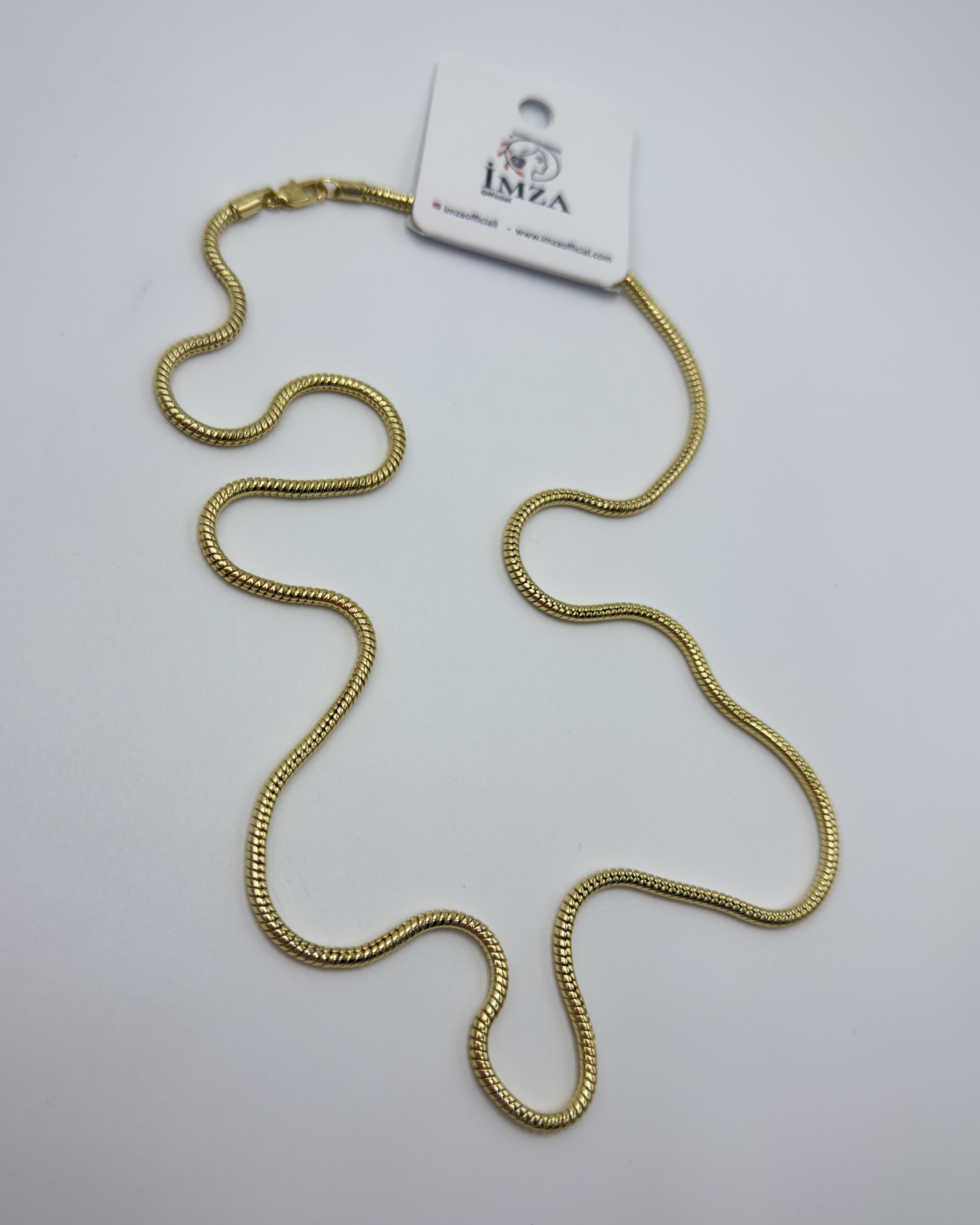 Vp 14 K Altın Kaplama Yuvarlak Model Kolye 60cm