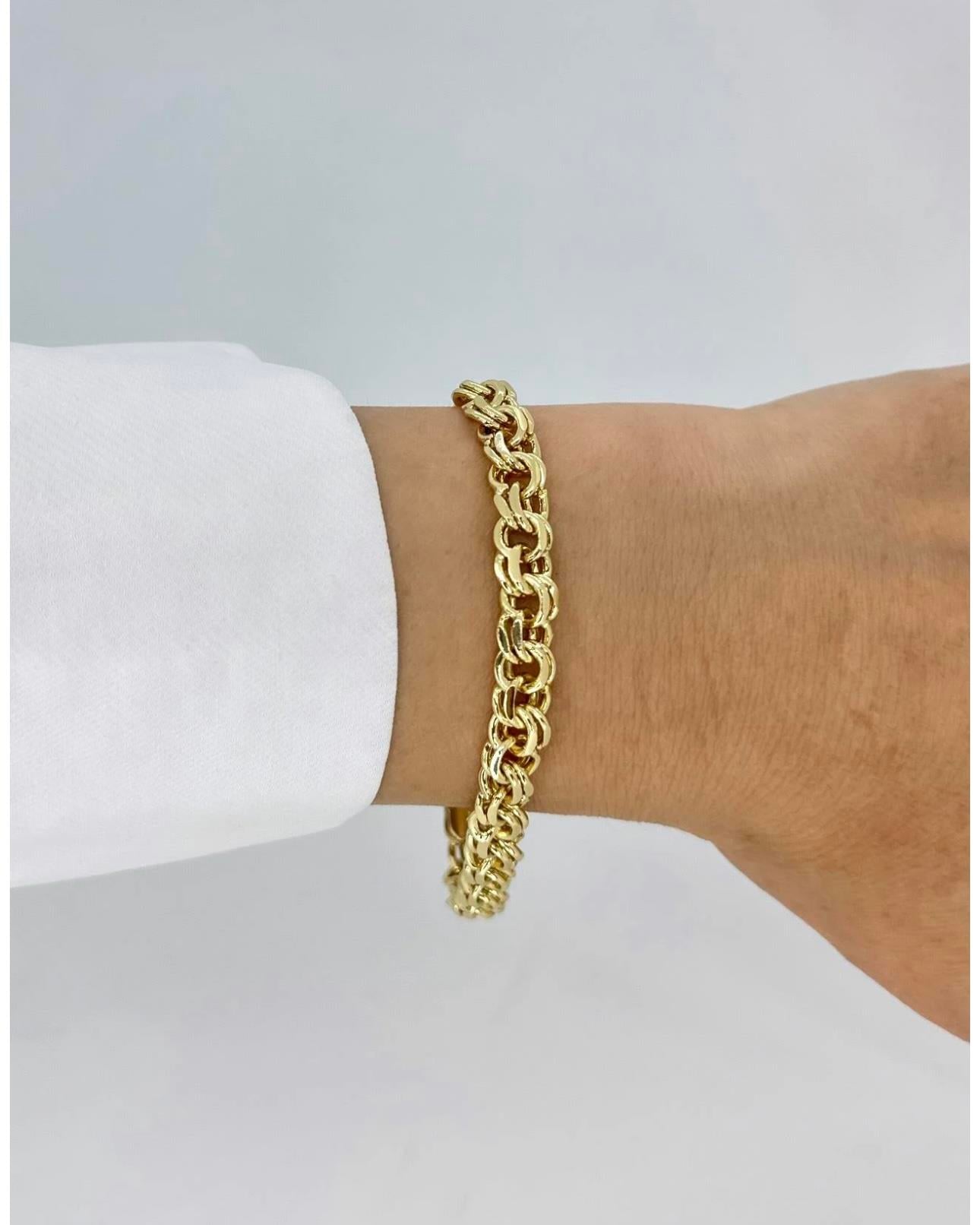 VIP 14K Altın Kaplama Gurmet Zincir Bileklik Kombini