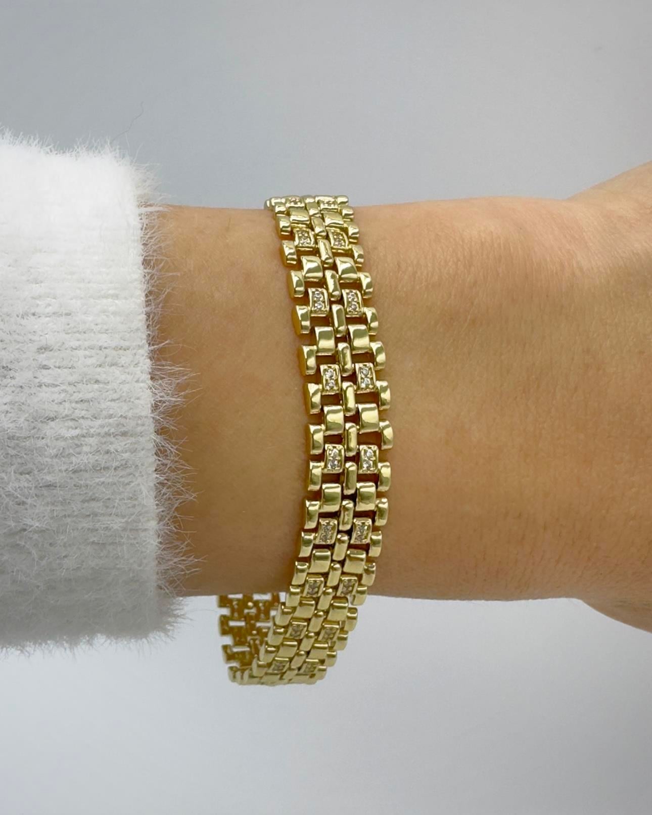 Vp 14 K Çift Taşlı Hasır Model Bileklik