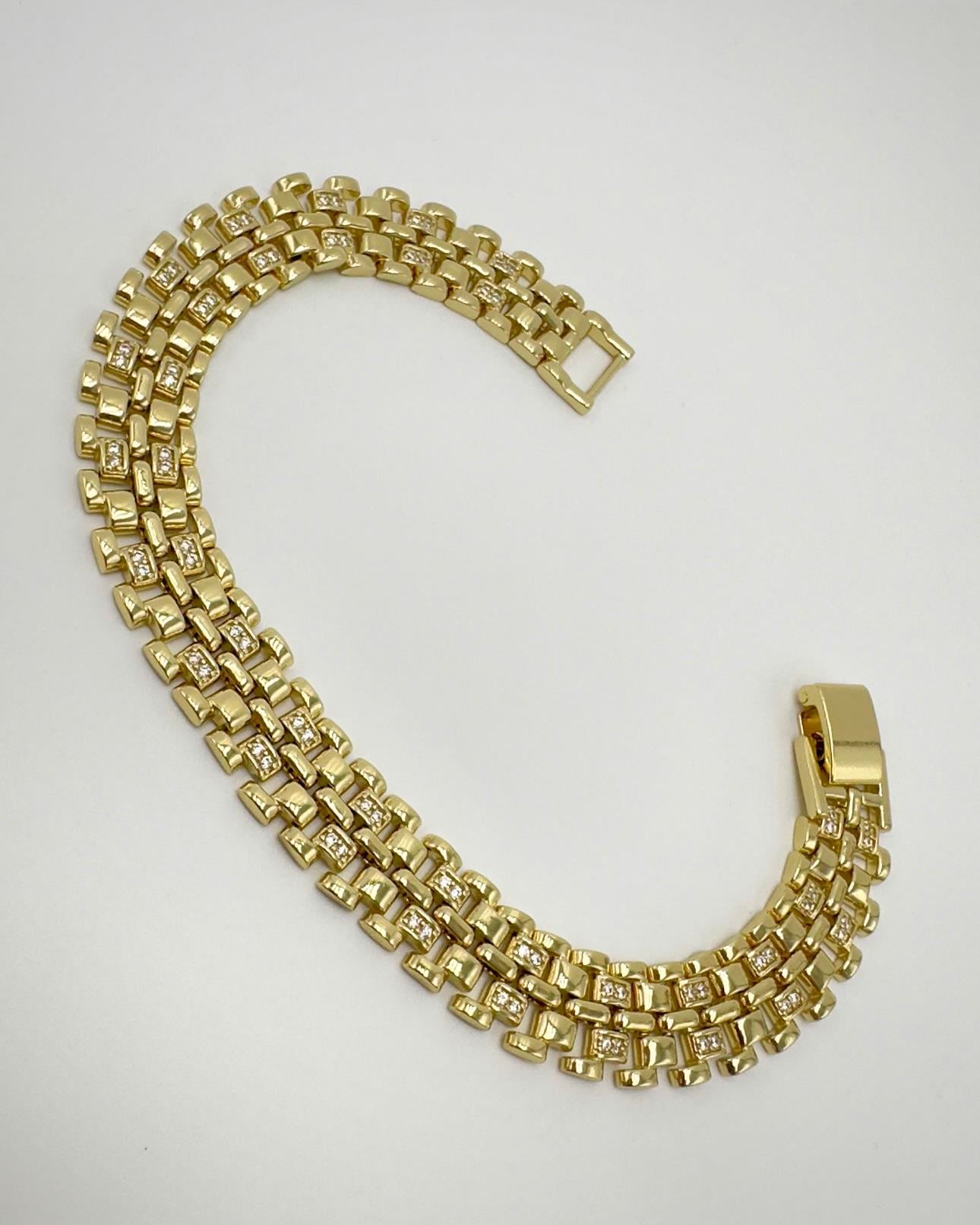 Vp 14 K Çift Taşlı Hasır Model Bileklik