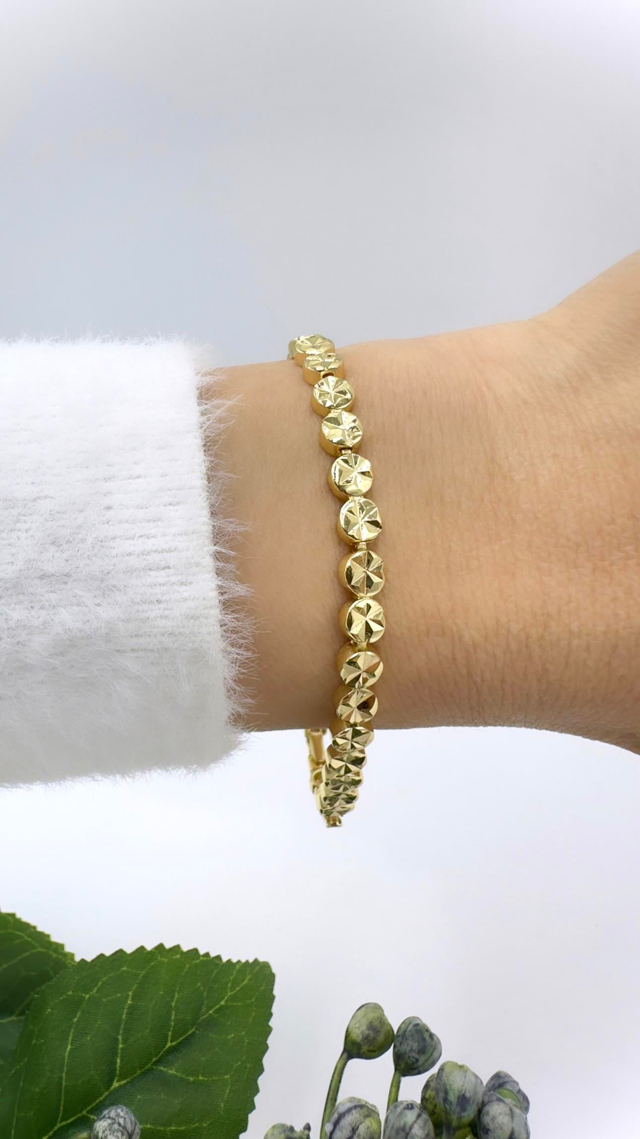 Vp 14 K Elmas Kesim Yonca Model Bileklik