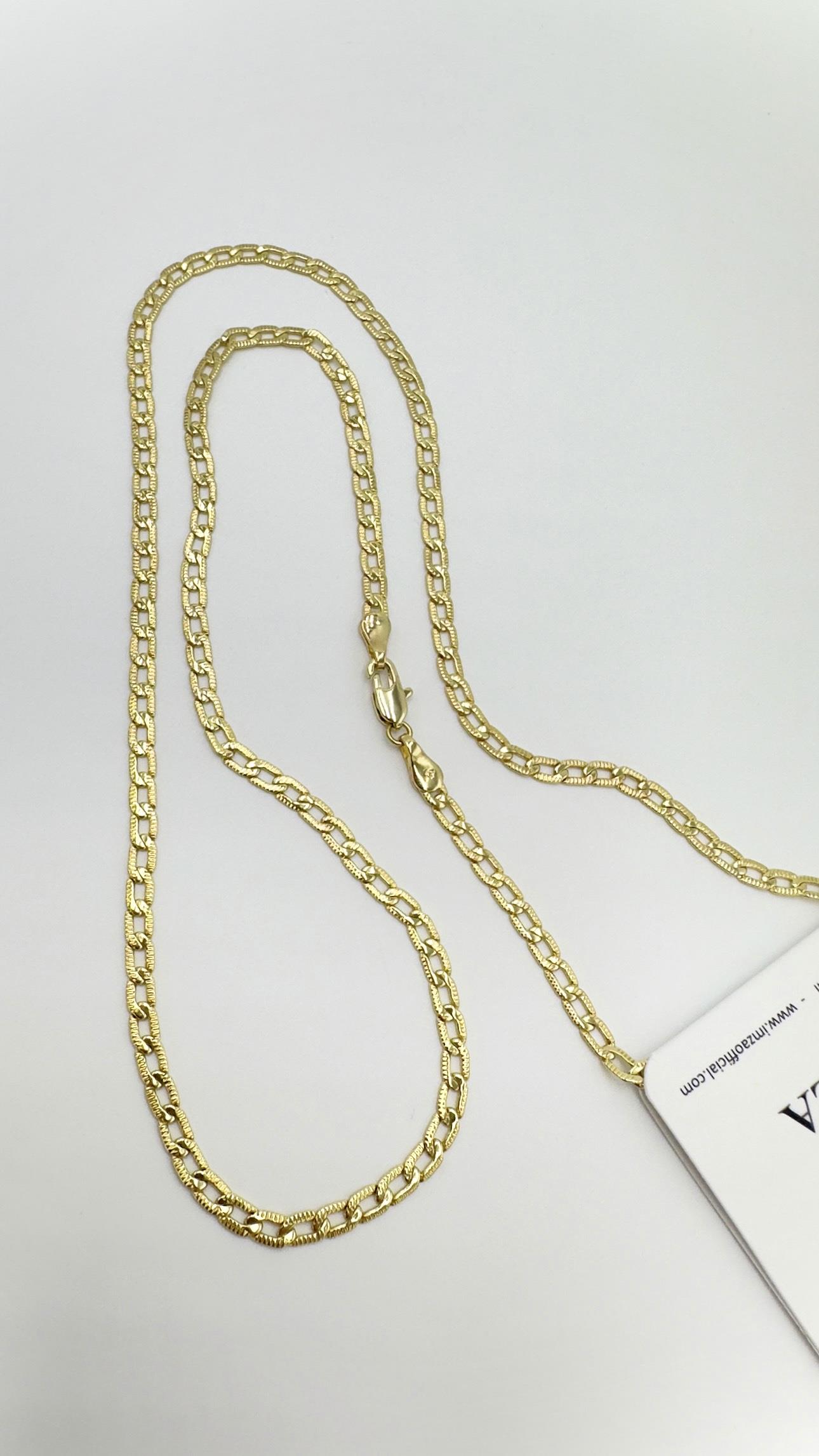 Vp 14 K İnce Ezme Gurmet Zincir Kolye 60cm