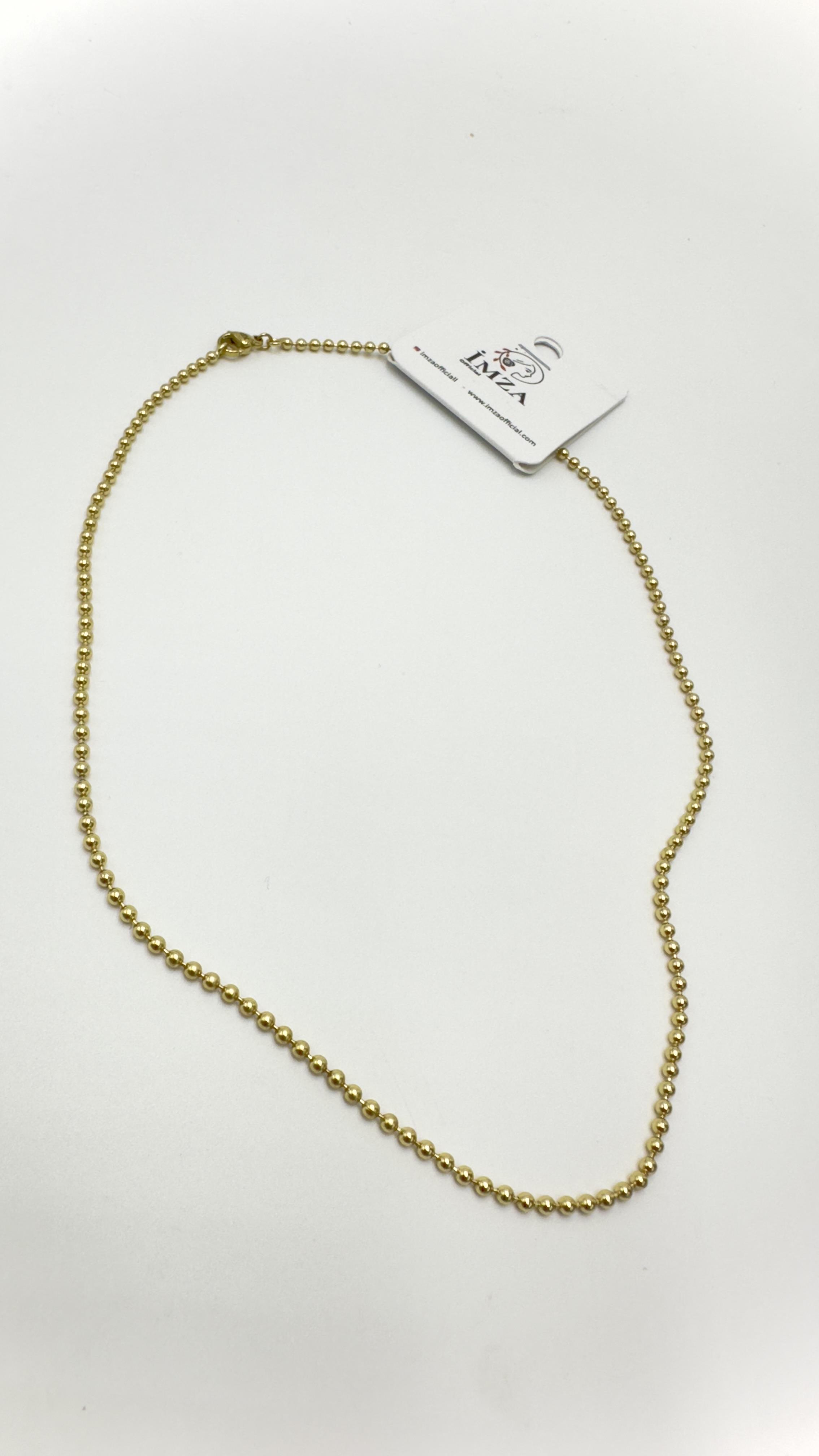 Vp 14 K İnce Top Dorika Kolye 45 Cm