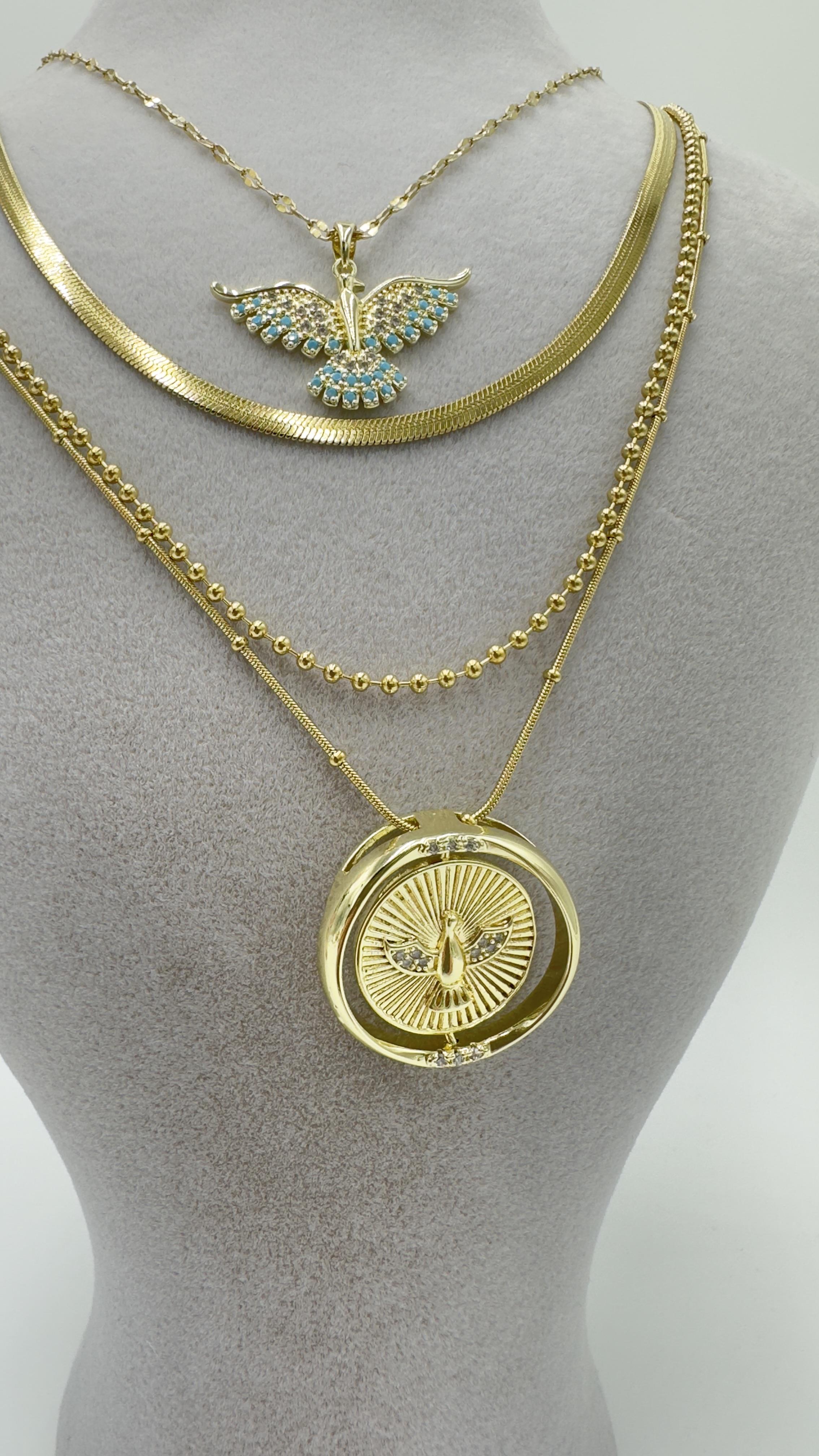 Vp 14 K Madalyon Charmlı Çoklu Model Kolye