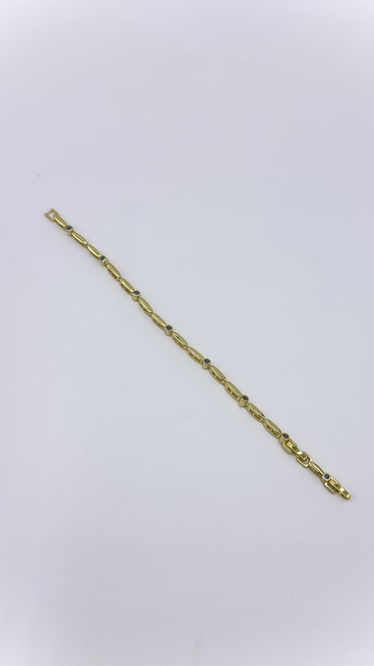 Vp 14 K Mavi Tek Taşlı Bileklik