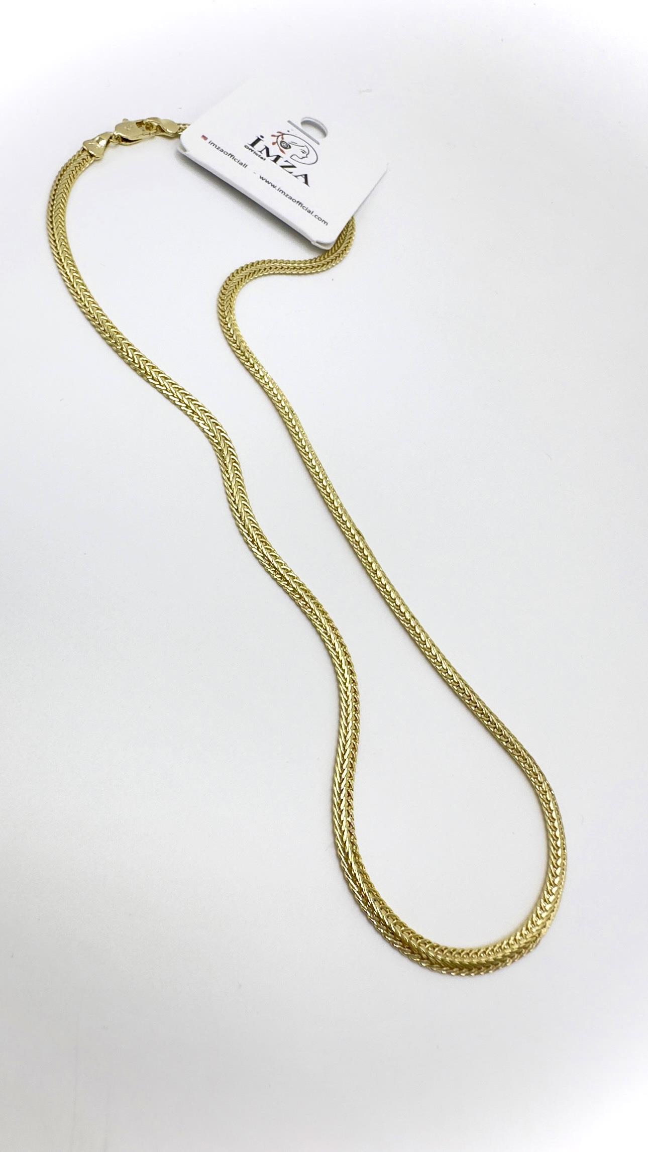 Vp 14 K Örgü Model Yassı Kolye 45cm