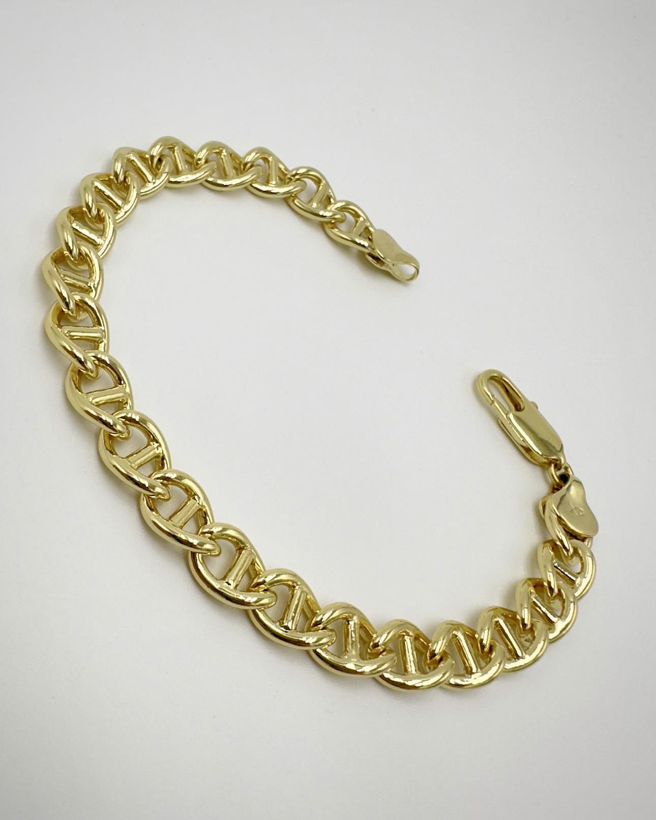 Vp 14 K Altın Kaplama Oval Halka Zincir Bileklik