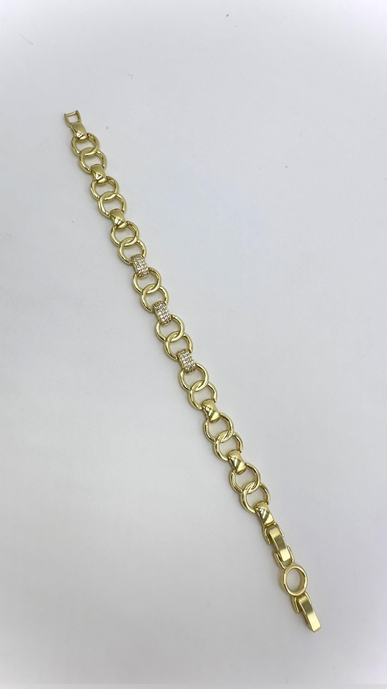 Vp 14 K Pavé Bağlantılı Halka Model Bileklik