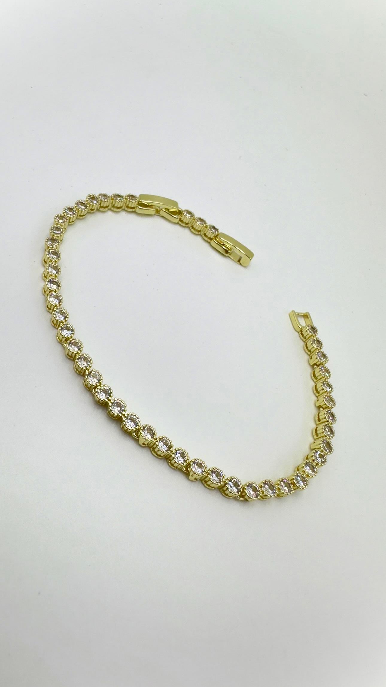 Vp 14 K Sıra Taşlı Tenis Model Bileklik