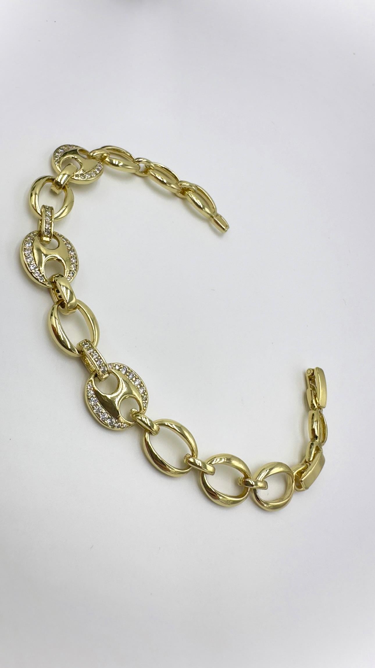 Vp 14 K Taşlı Bağlantılı Oval Model Bileklik