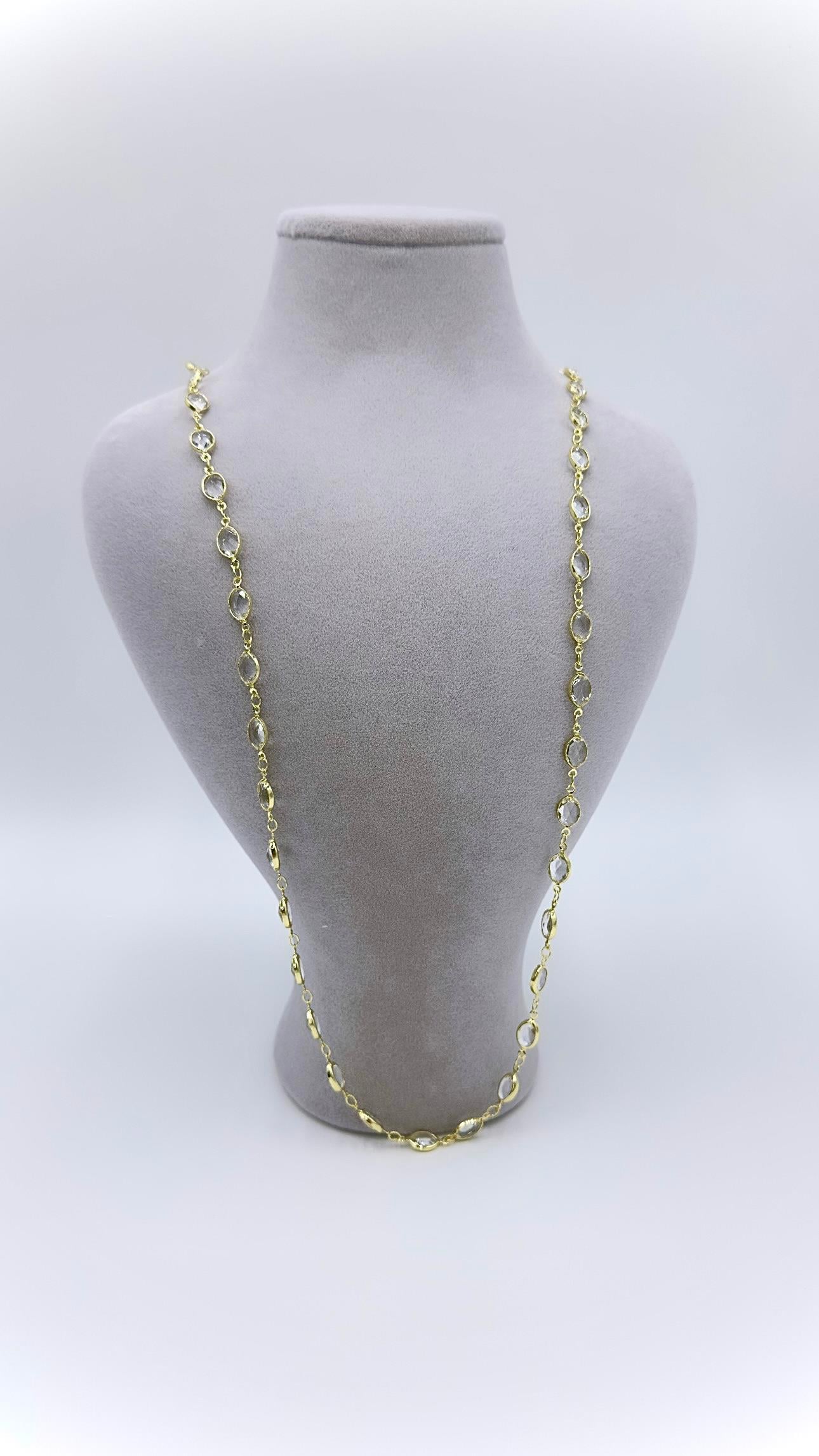 Vp 14 K Taşlı Oval Model Kolye 70cm