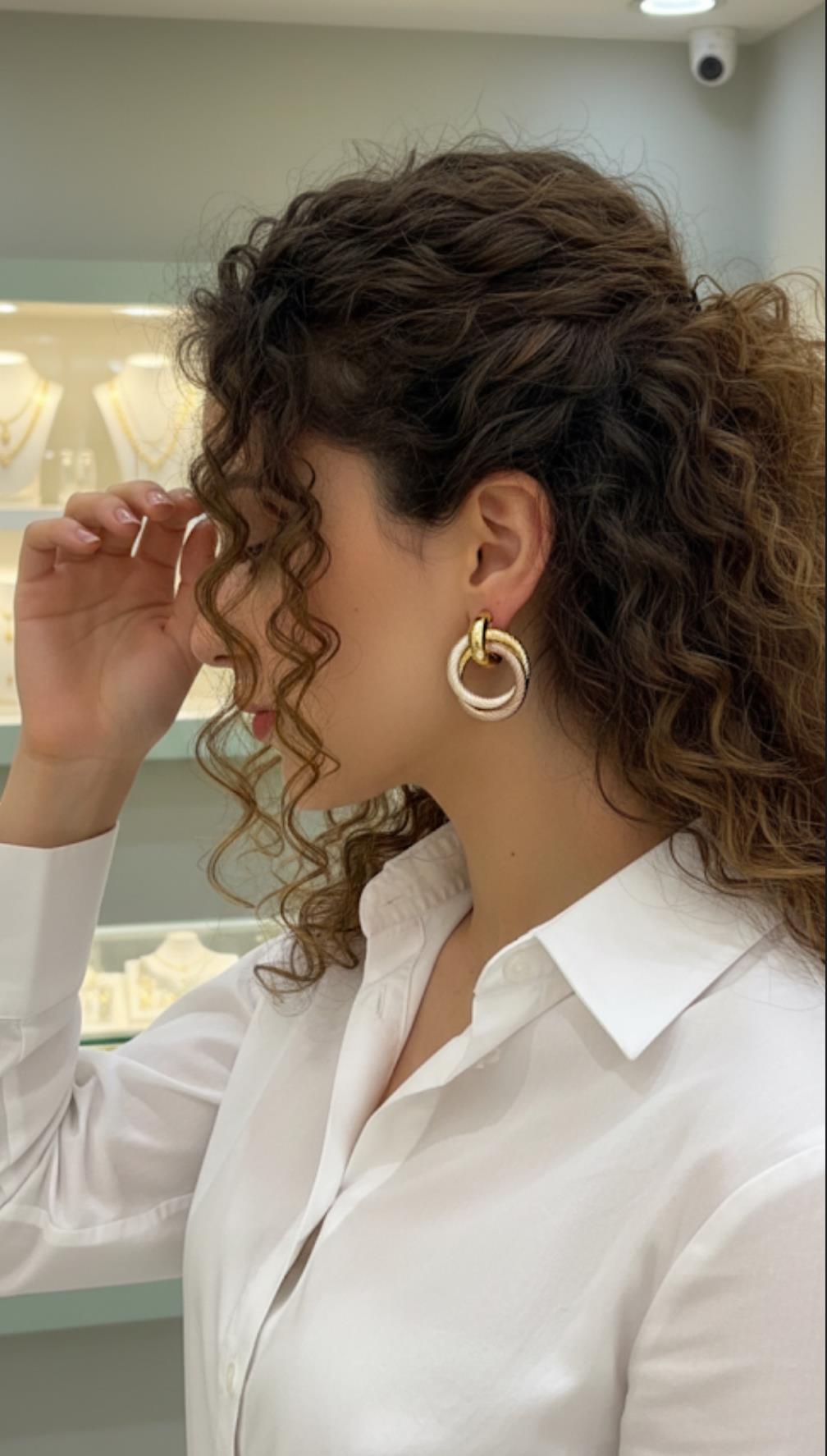 Vp 3 Renkli Halka Geçme Model Küpe