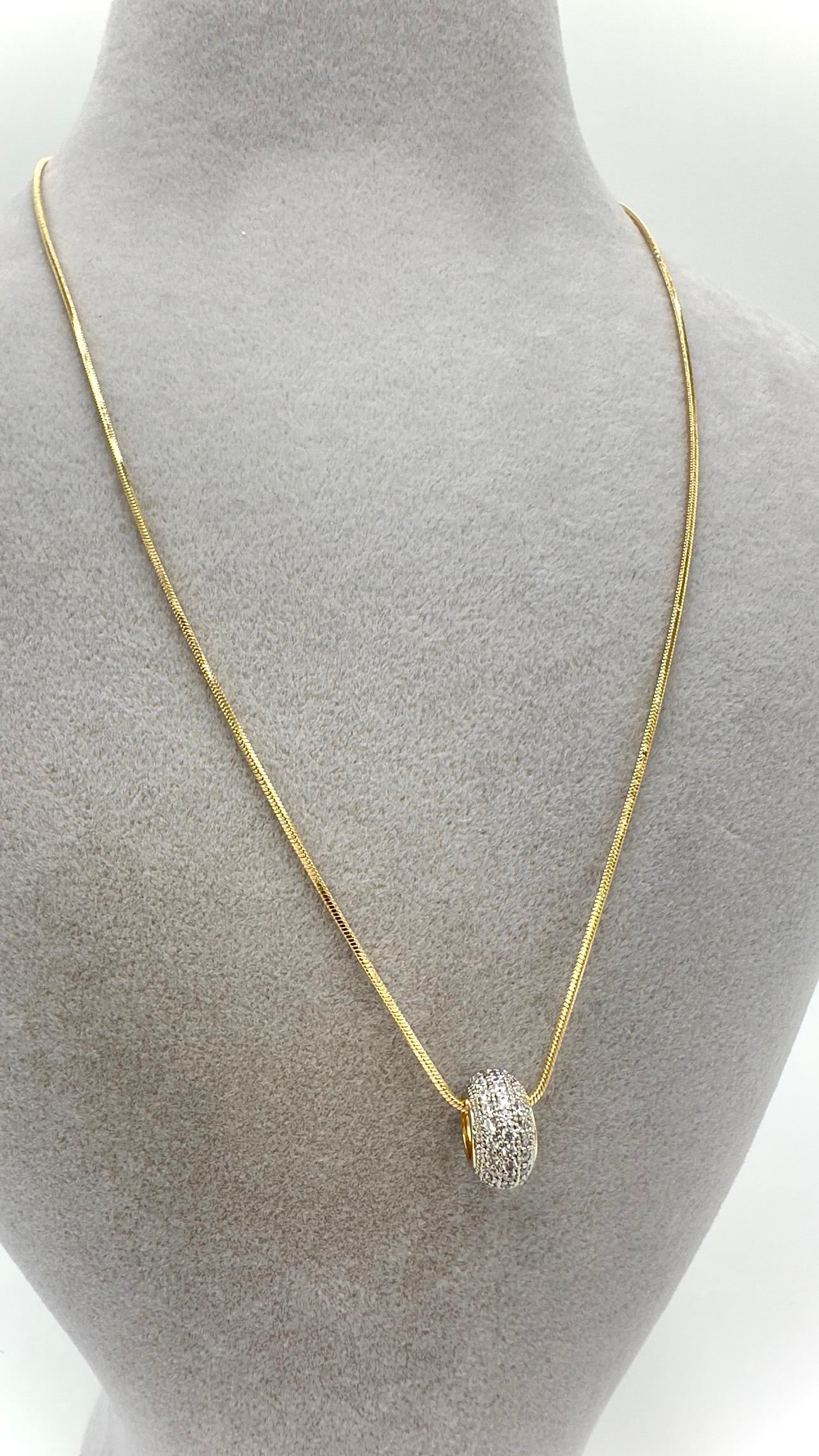 Vp Gold Rose Taşlı Halka Model  Kolye 45cm