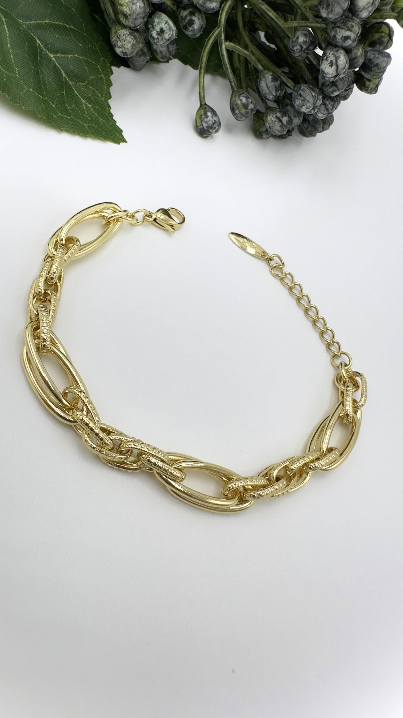 Vp 14 K Altın Kaplama Oval Sarmal Model Bileklik