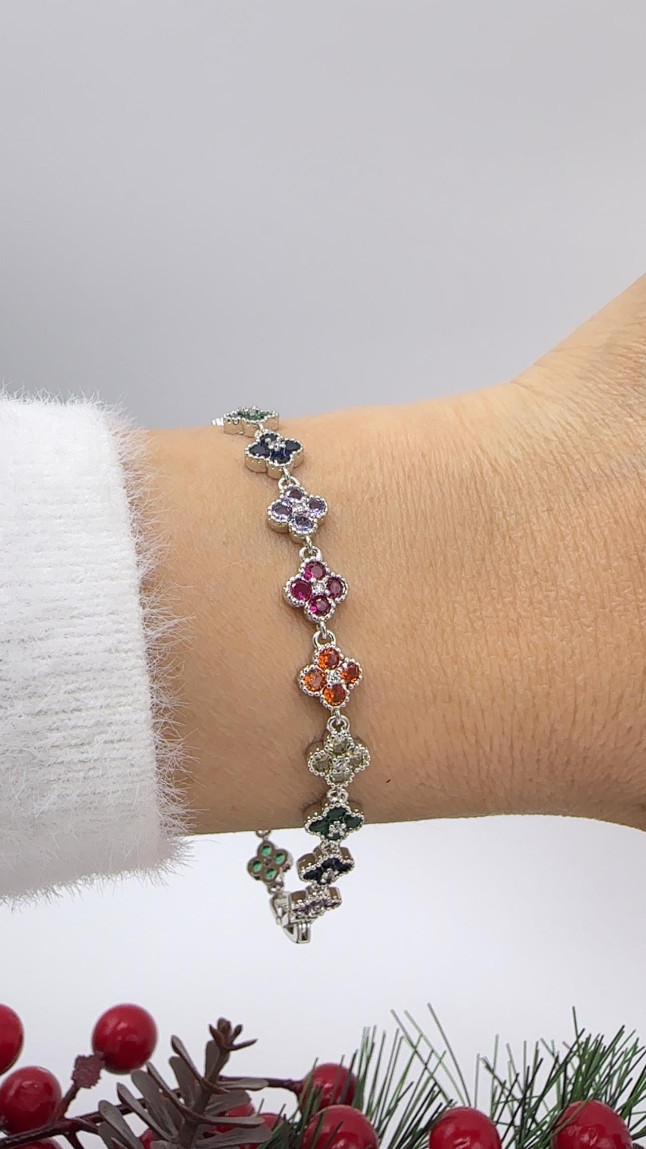 Vp Sılver Renkli Yonca Model Bileklik