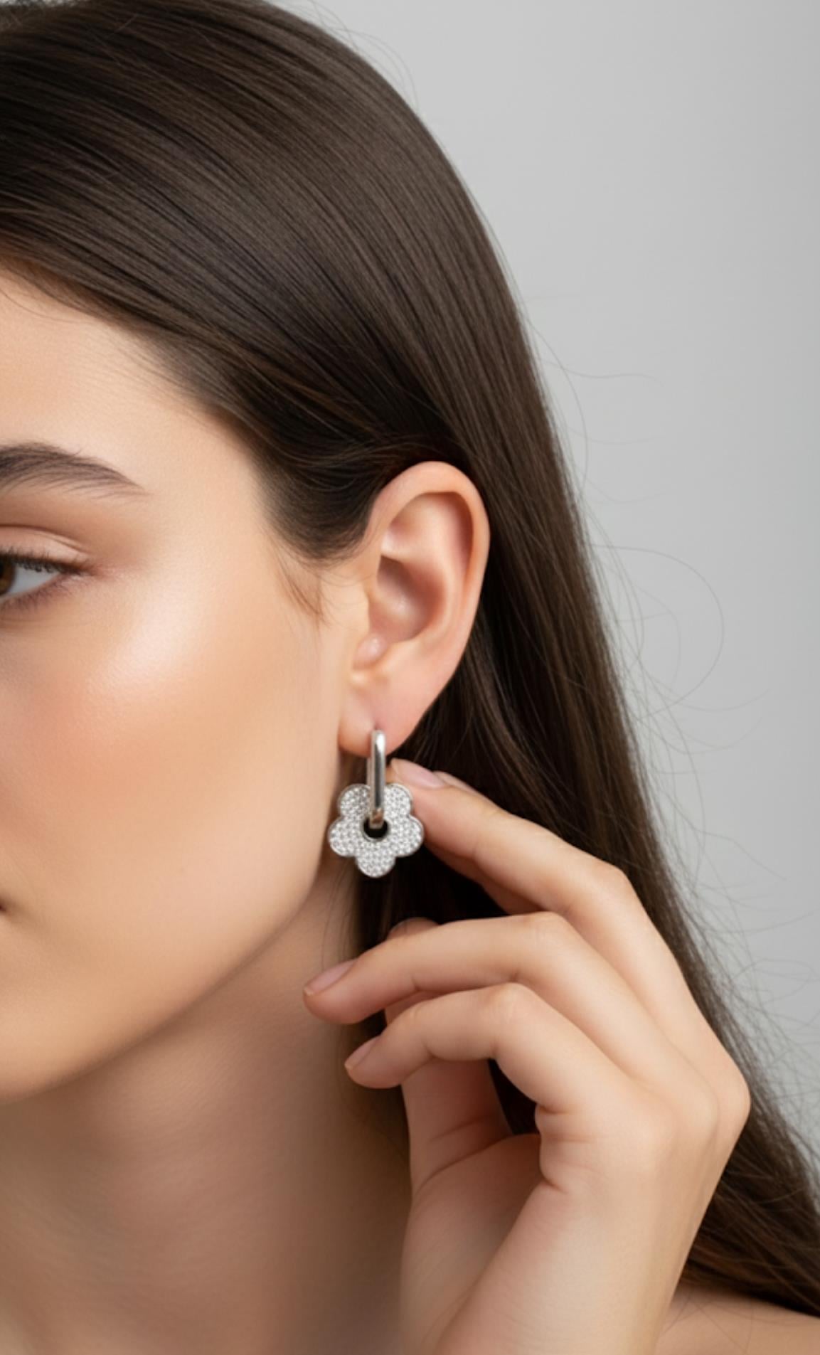 Vp Sılver Yonca Küpe