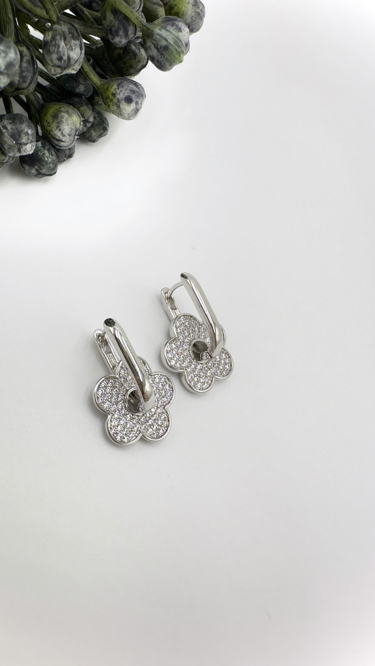 Vp Sılver Yonca Küpe