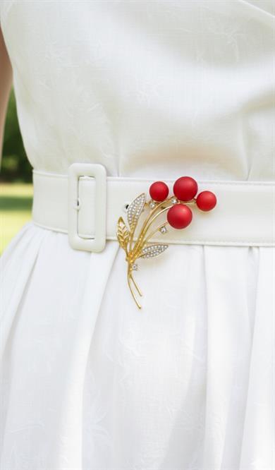 Alev Dalı Model Broş