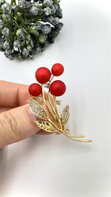 Alev Dalı Model Broş