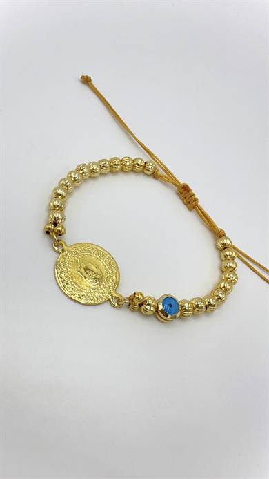 Altın Kaplama Çeyrek Dorika Asansör Bileklik