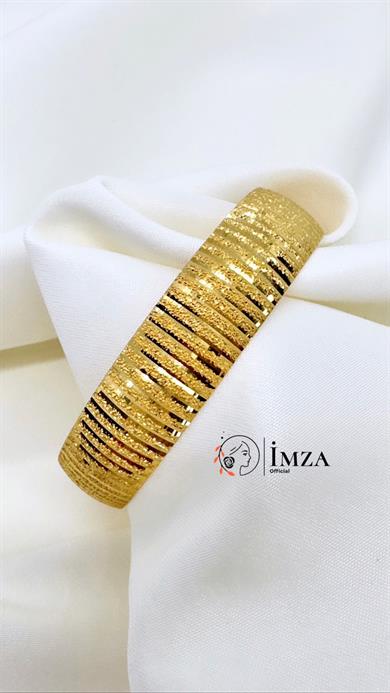 Altın Kaplama Çizgili Demo Bilezik