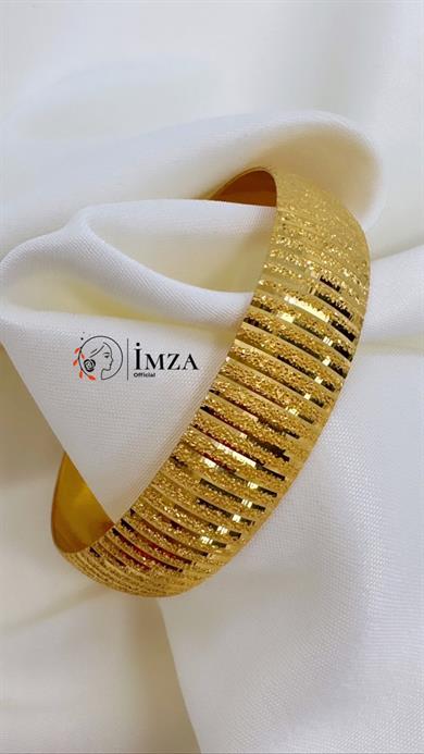 Altın Kaplama Çizgili Demo Bilezik