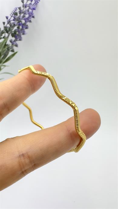 Altın Kaplama Zikzak Bilezik 58