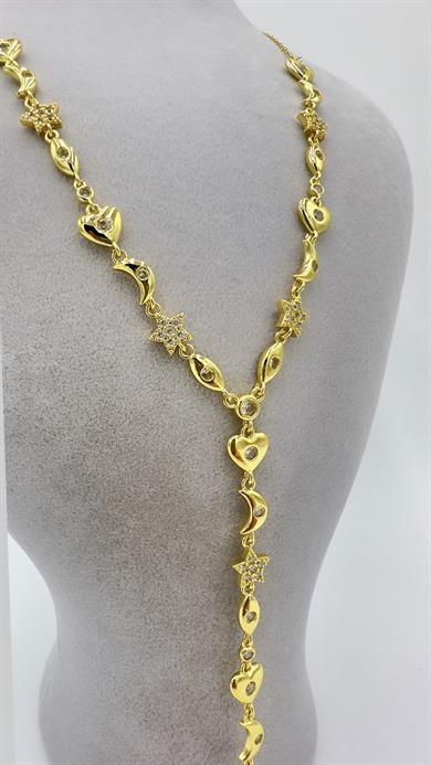 Çelik 14 K Galaksi Kolye