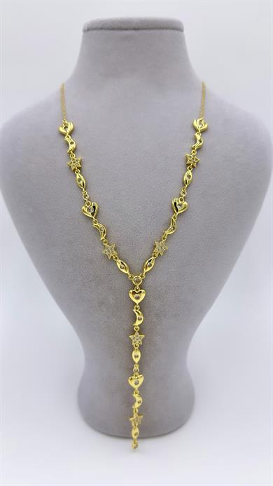 Çelik 14 K Galaksi Kolye