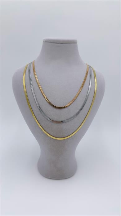 Çelik 3 Renk Çoklu İtalyan Kolye