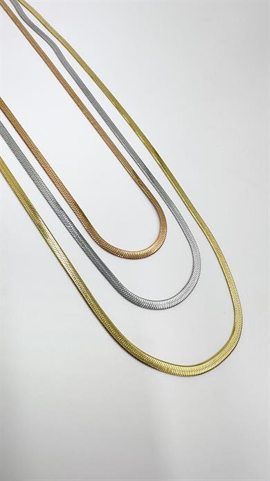 Çelik 3 Renk Çoklu İtalyan Kolye