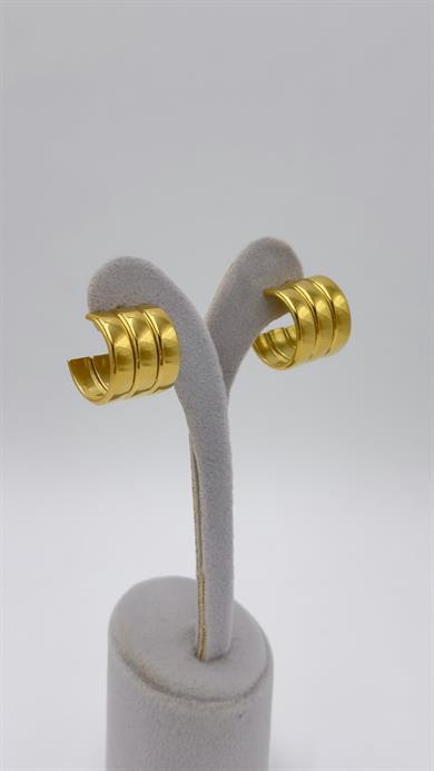 Çelik Altın Kablama Basic Model Küpe