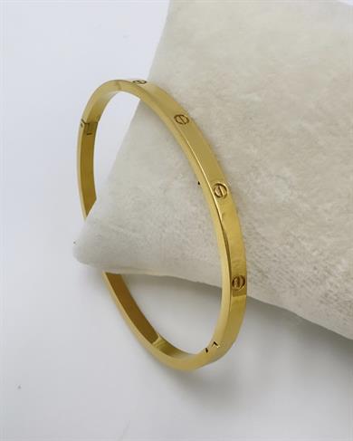 Çelik Altın Kaplama Oval Model Kelepçe