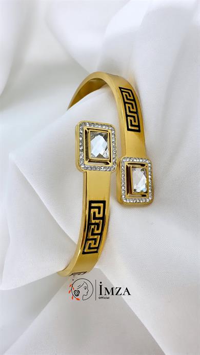 Çelik Baget Marka Model Gold Kelepçe Bileklik