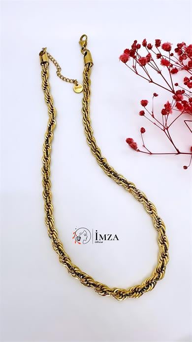 Çelik Burgu Kolye 42+5 Cm. 6 Mm