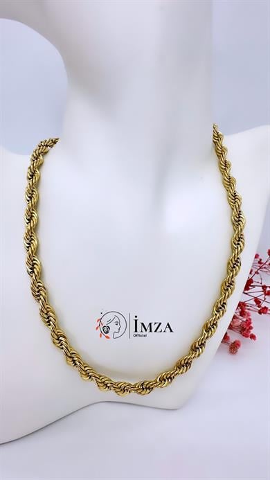 Çelik Burgu Kolye 42+5 Cm. 6 Mm