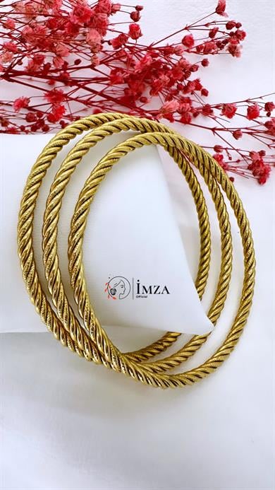 Çelik Burma Bilezik Üçlü Olarak Satışta