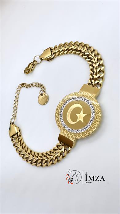 Çelik Çeyrekli Bileklik