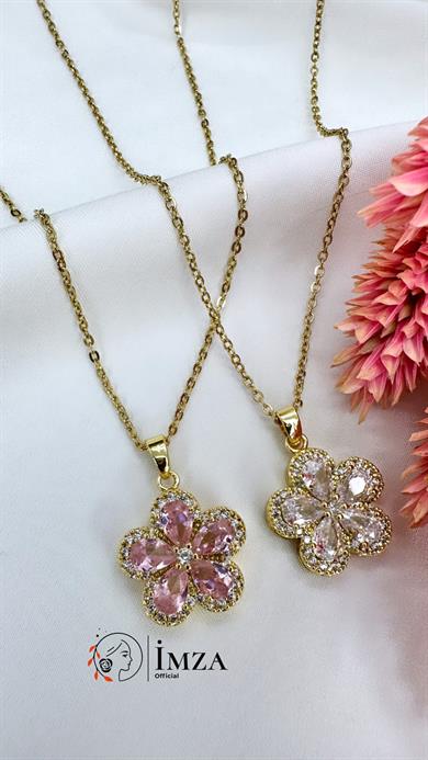 Çelik Çiçek Kolye